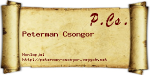 Peterman Csongor névjegykártya